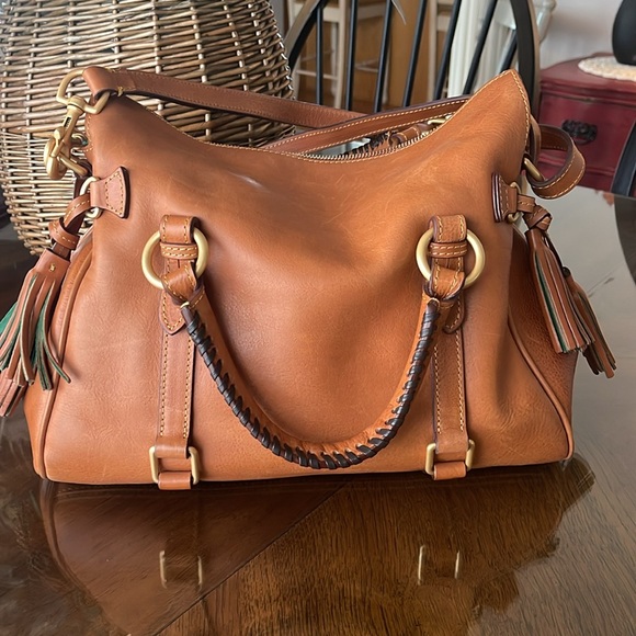 Dooney and Bourke Large Florentine Satchel in Natural - Picture 2 of 7